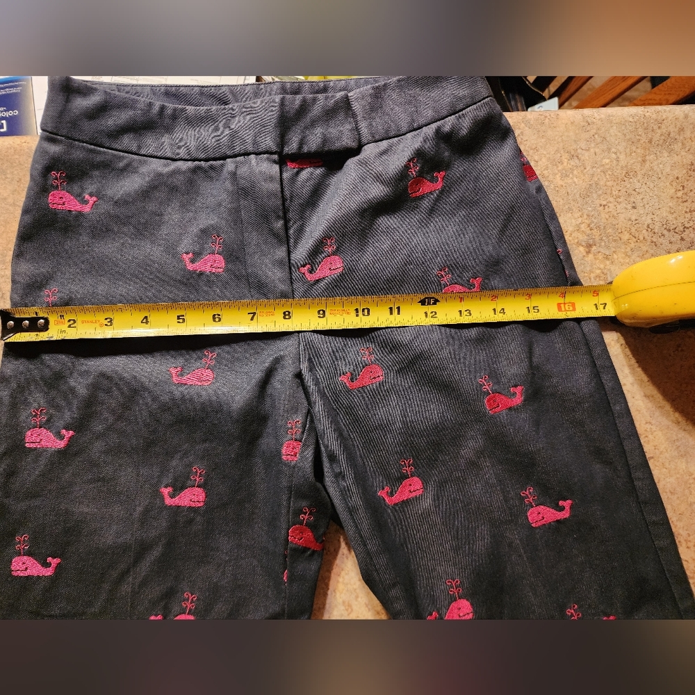 Lilly Pulitzer Whale Embroidered Pants Size 0 - Picture 10 of 11